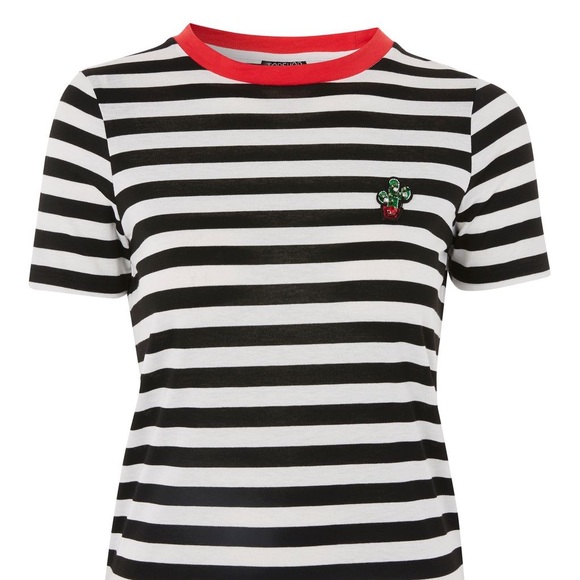 Topshop Tops - TOPSHOP Striped Cactus Tee T-Shirt